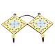 Yellow And Turquoise Ceramic Floral Tiles Hooks